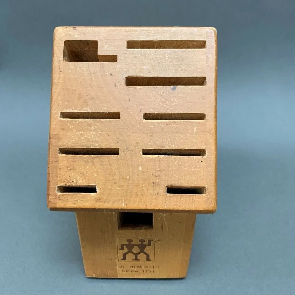 J. A. Henckels Wooden Knife Block 10 Slots 8 1/4